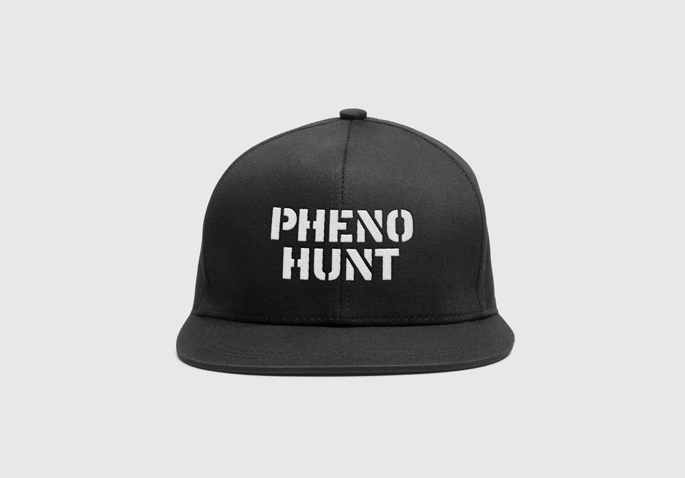 Phenohunt brand puff/3d embroidered snap-back trucker hat cannabis culture apparel