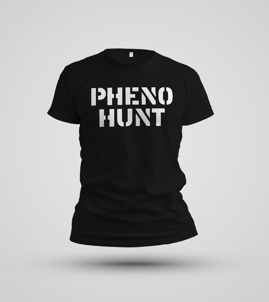 Phenohunt Men's Tshirt is the dopest cannabis culture apparel collect tshirt and hat. cannabis genetics